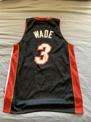 Adidas Authentic Nba Miami Heat Dwayne Wade 3 Jersey Mens M Sewn