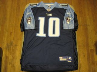 Vince Young Tennesse Titans Authentic Sewn Reebok Home Jersey Adult Size Xl