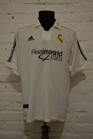 Vintage Real Madrid 2001/2002 Home Football Shirt Soccer Jersey Camiseta Mens M