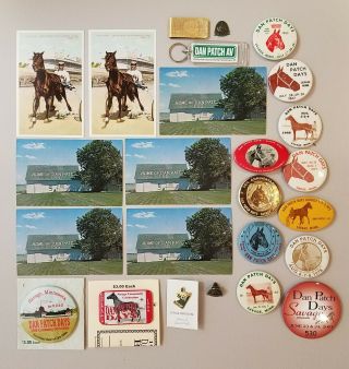 Dan Patch Harness Horse Racing Collectibles,  Pin - Backs,  Badges,  Postcards,  Pins