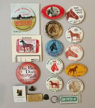 Dan Patch Harness Horse Racing Collectibles,  Pin - backs,  Badges,  Postcards,  Pins 2