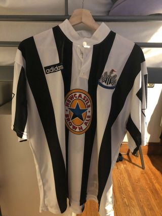 Newcastle United England 1995 1996 1997 Home Football Shirt Jersey Adidas (large