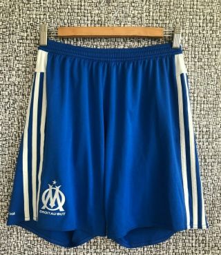 Olympique De Marseille France Football Soccer Training Shorts Adidas Mens Size S