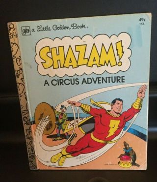 Vintage Little Golden Book Shazam A Circus Adventure 1977 Dc Comics