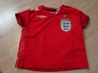 Infant/baby England 6/12 Months Soccer Futbol Jersey (red) Umbro Jersey