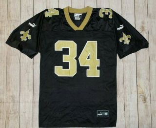 Vintage Puma Ricky Williams Orleans Saints Black Jersey Size Medium