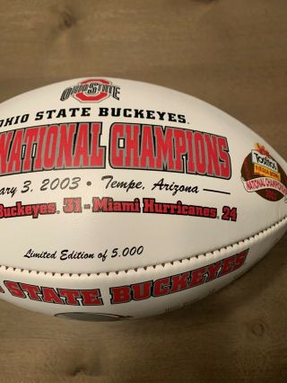 Ohio State Buckeyes Football 2002 NATIONAL CHAMPIONS 2003 Fiesta Bowl Tempe AZ 3