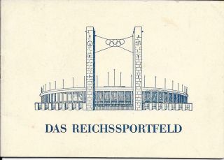 Rare Booklet On The Olympic Sports Venues,  Map For 1936 Olympics In Berlin