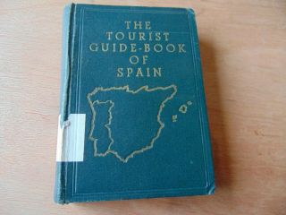 Vintage 1955 Green Guides Tourist Guide Book Of Spain In English With Maps
