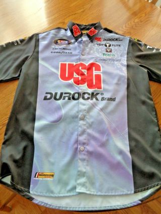 Nascar Busch Series Race Pit Crew Shirt Rw Racing Jamie Mcmurray Usg Durock