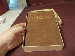 Antique Book - Leather Cover - John Milton Paradise Lost & Paradise Regained -