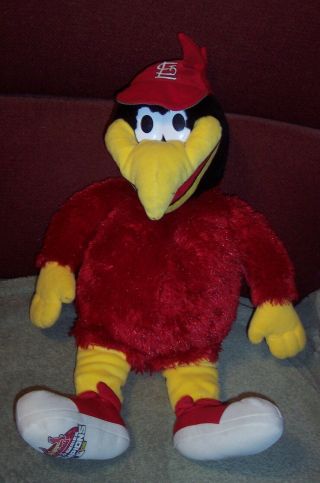 Fredbird St Louis Cardinals Baseball Mascot Build A Bear Plush Stuffed Toy 18 "
