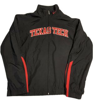 Texas Tech Nike Team Unisex Jacket Black Red Full Zipper Long Sleeve L