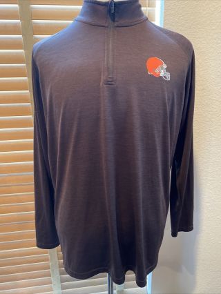 Under Armour Combine Authentic Cleveland Browns 1/4 Zip Pullover Size L P12125