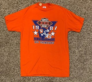 Vtg 1987 Denver Broncos Bowl 22 Afc Champions Mens Xl Shirt Nfl Football