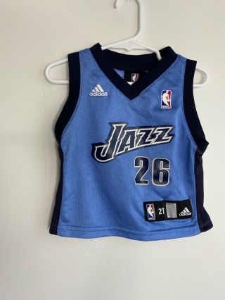 Adidas Kyle Korver 26 Utah Jazz Baby Blue Jersey Boys Toddler 2t Hardly Worn