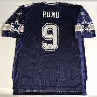 Tony Romo Dallas Cowboys 9 Nfl Reebok Football Size Xl Jersey Blue Euc