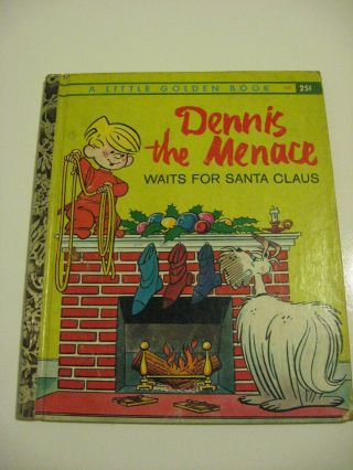 Little Golden Book 432 - Dennis The Menace Waits For Santa Claus 1st A