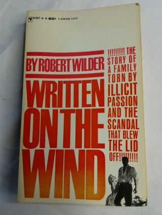 Written On The Wind Robert Wilder 1961 Bantam Vintage Scandal