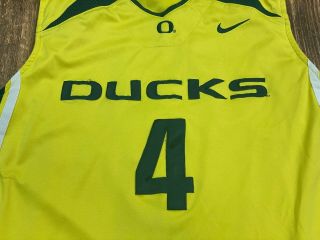 Oregon Ducks Nike Men ' s Yellow Authentic College Basketball Jersey - Large 2