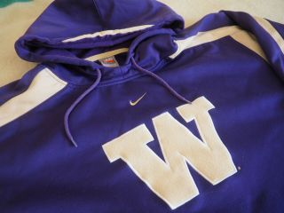 Nike Team Uw Washington Huskies Purple Hoodie Sweatshirt Nikefit Mens Xxl 2xl