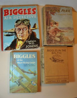 Biggles Bundle - Biggles In The Baltic,  Air Detective,  Rfc And Black Peril.