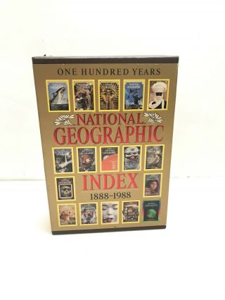 NATIONAL GEOGRAPHIC INDEX ONE HUNDRED YEARS 1888 - 1988 Book With BONUS MAPS 2