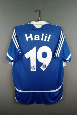 Halil Fc Schalke 04 Jersey Large 2006 2007 Home Shirt Soccer Adidas Ig93