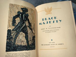 Black Majesty By John W.  Vandercook 1928 First Edition H/c