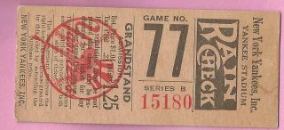 1946 York Yankees Ticket Stub Last Home Game Of Season Berra Dimaggio H1
