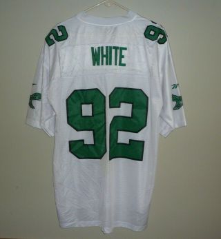 Philadelphia Eagles 92 Reggie White Football Jersey Mens Sz Xl White Sewn