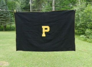 Vintage Purdue University Stadium Blanket Wool College Souvenir 60x42 Football