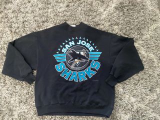 Vintage Men’s San Jose Sharks Sweatshirt Hockey 1993 Nhl Xl Fits L