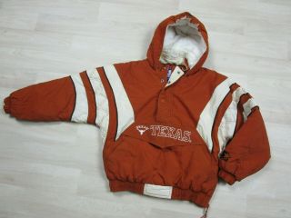 Vintage Starter Texas Longhorns Parka Puffer Jacket Coat Size Youth Kids (M) VTG 2