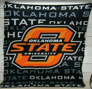 Oklahoma State University Fleece Throw Blanket 48 " X54 " Osu Cowboys
