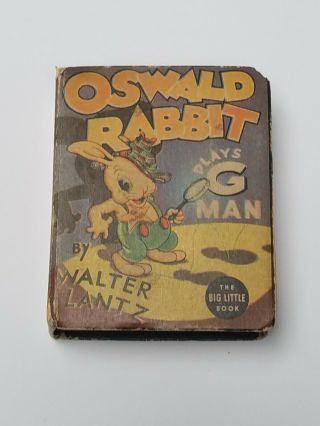 Oswald Rabbit Plays G Man Big Little Book By Walter Lantz Cartoon Rabbit