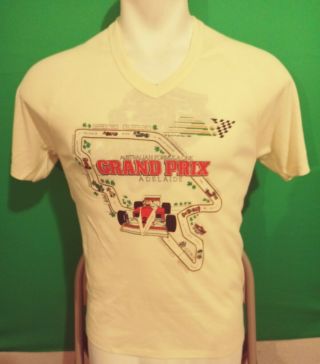 Vtg 80s Australian Formula One Grand Prix Adelaide Rare Womens Shirt Size 105