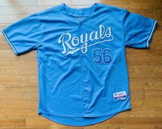 Vintage Greg Holland Kansas City Royals 56 Majestic Mlb Baseball Jersey