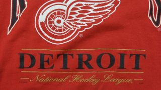 Rare Vintage NUTMEG Detroit Red Wings Crewneck Sweatshirt 90s 2000s Lee Sport L 3