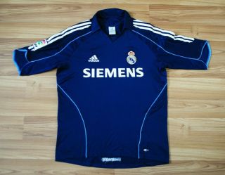 Size M Vintage Real Madrid Spain 2005/2006 Away Football Soccer Shirt Jersey