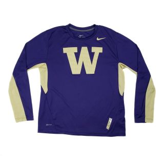Nike Dri - Fit University Of Washington Huskies Long Sleeve Shirt Xl