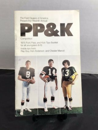 Ford Dealers Of America Present 15th Annual Pp&k Punt Pass Kick Ad Booklet 1975