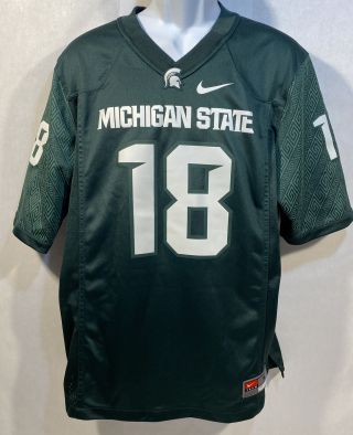 Lnwot Nike Michigan State Spartans Football Jersey 18 Mens M Sparty Green