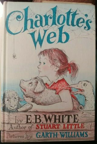 1952 Charlotte’s Web By: E.  B.  White Hb/dj Book Books Rare Classic Early Edition