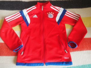 Adidas Bayern Munich Bundesliga Youth 7/8 Xs Track Climacool Jacket Zip Euc