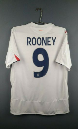 Rooney England Soccer Jersey Large 2005 2007 Home Shirt Football Umbro Ig93