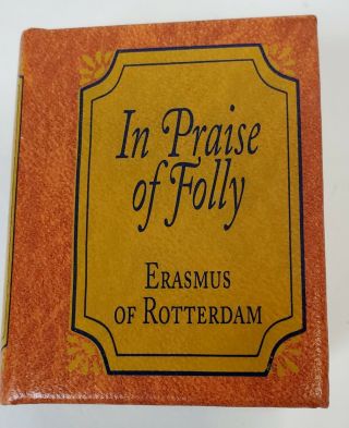 Del Prado Miniature Book In Praise Of Folly By Erasmus Of Rotterdam
