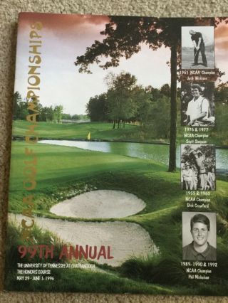1995 Ncaa Golf Championship Program Tiger Woods Wins 1st Only Ncaa Crown