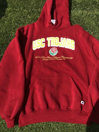 Usc Trojans 2006 Rose Bowl National Championship Hoodie Sweatshirt Men’s Large