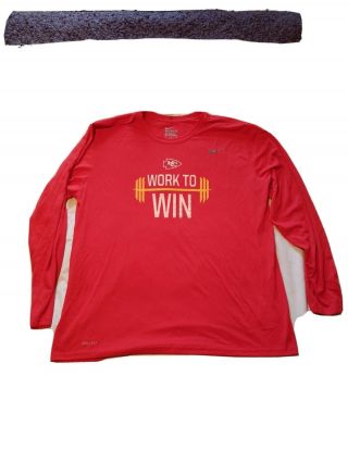 Kansas City Chiefs Team Issued Nike Strength & Conditioning L/s Shirt.  Xxl